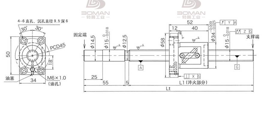 KURODA GG1510AS-BALR-1300A 黑田精工丝杆规格说明
