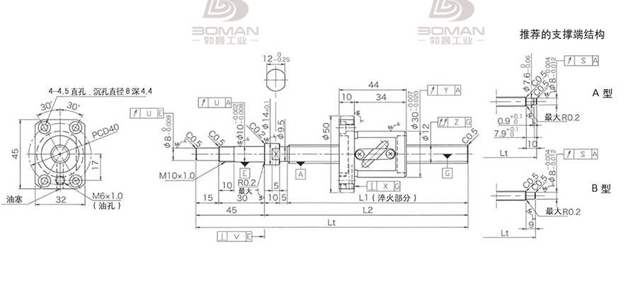 KURODA GP1205DS-BALR-0450B-C3F 黑田丝杆有哪些系列