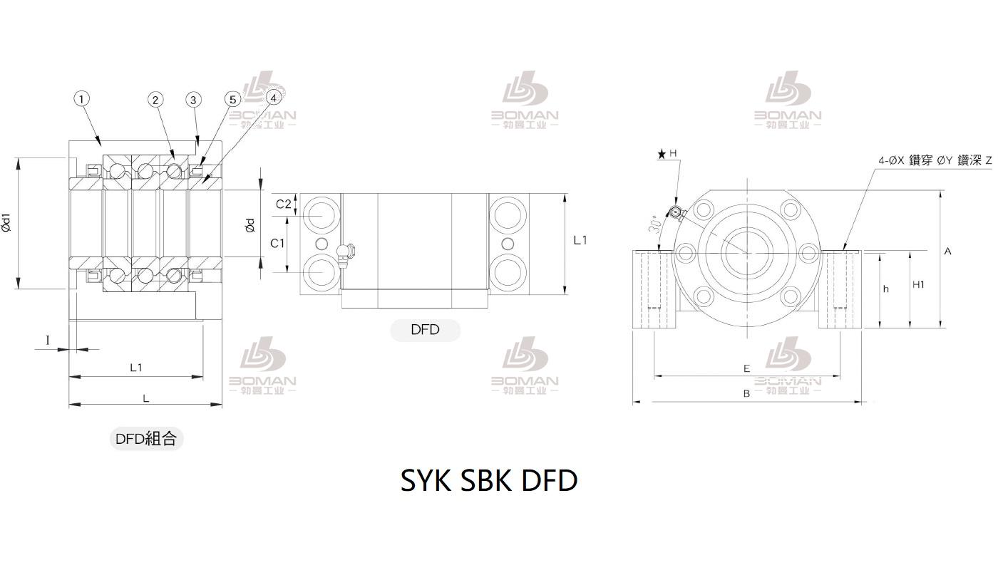 SYK MBCF10-DP syk丝杆固定端和支撑端