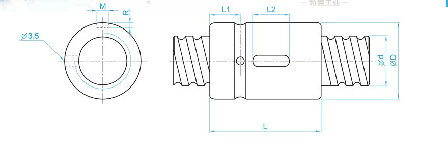 TBI SCI01605-4 tbi滚珠丝杆尺寸标准对照表