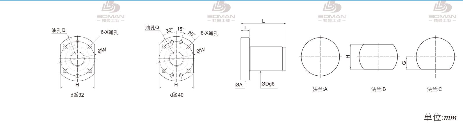 PMI FSDU3205B-4.0P pmi滚珠丝杆产品手册